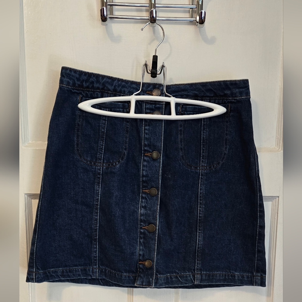 Topshop Moto jean skirt